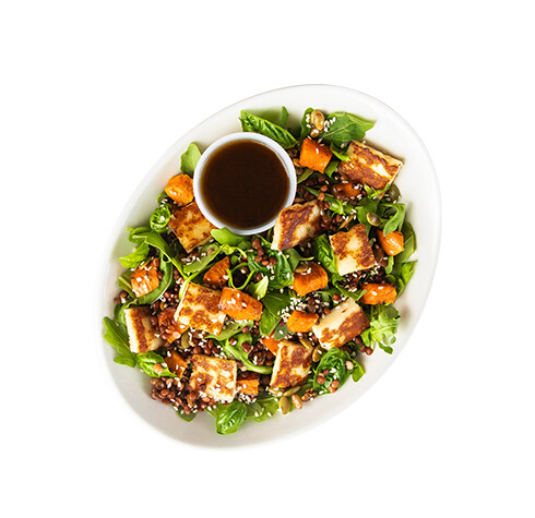 Grilled Halloumi Sweet Potato Salad