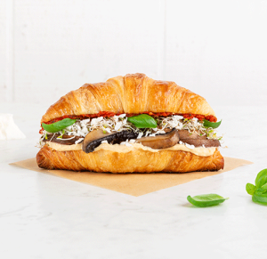 Grilled Portobello and Hummus Croissant