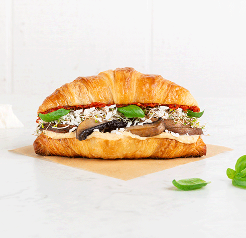 Grilled Portobello and Hummus Croissant