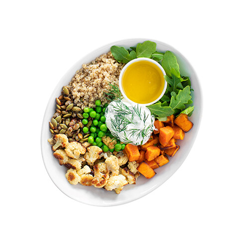 Roasted Cauliflower and Tzatziki Bowl