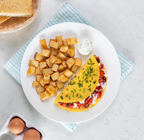 Mediterranean Goat Cheese Omelette