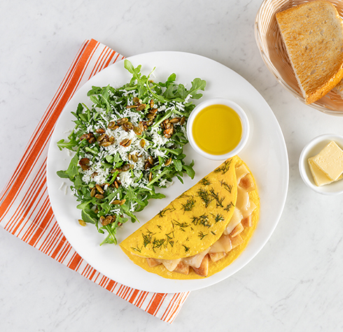 Potato Havarti Dill Omelette